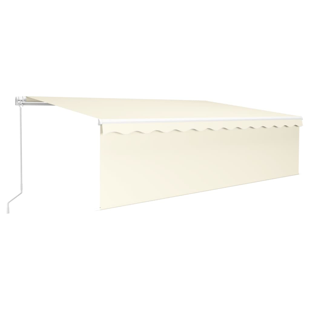 Vidaxl luifel mit Roller Blind 5x3 m cremefarbene gelenkt
