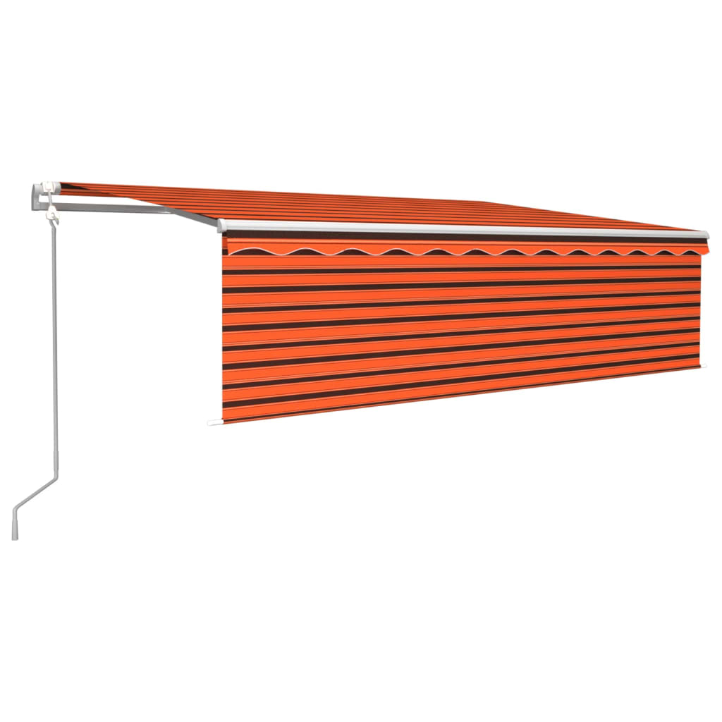 VIDAXL LUIFEL Automatisch erweiterbarer Roller Blind 5x3 m orange und braun