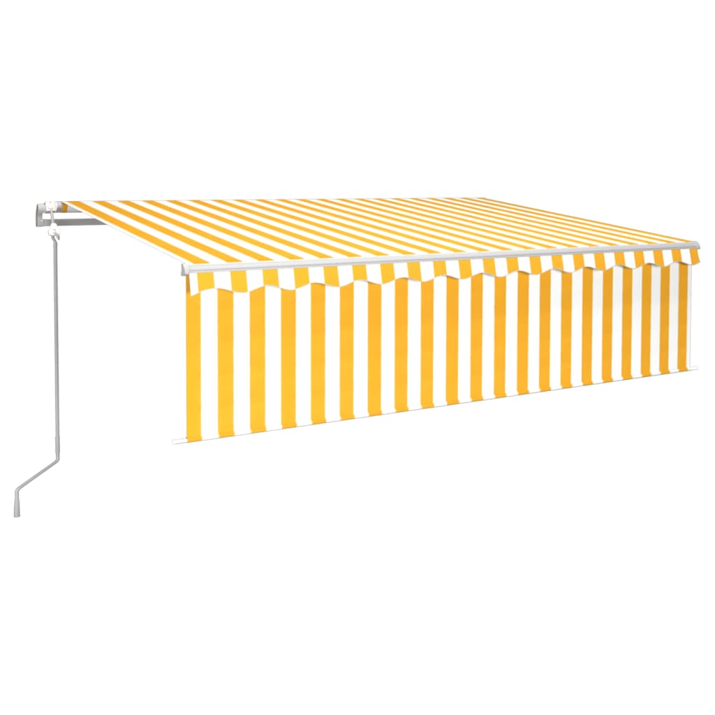 Vidaxl Luifel Automatische Rollerblind -LED -Windsensor 6x3 cm Gelb weiß
