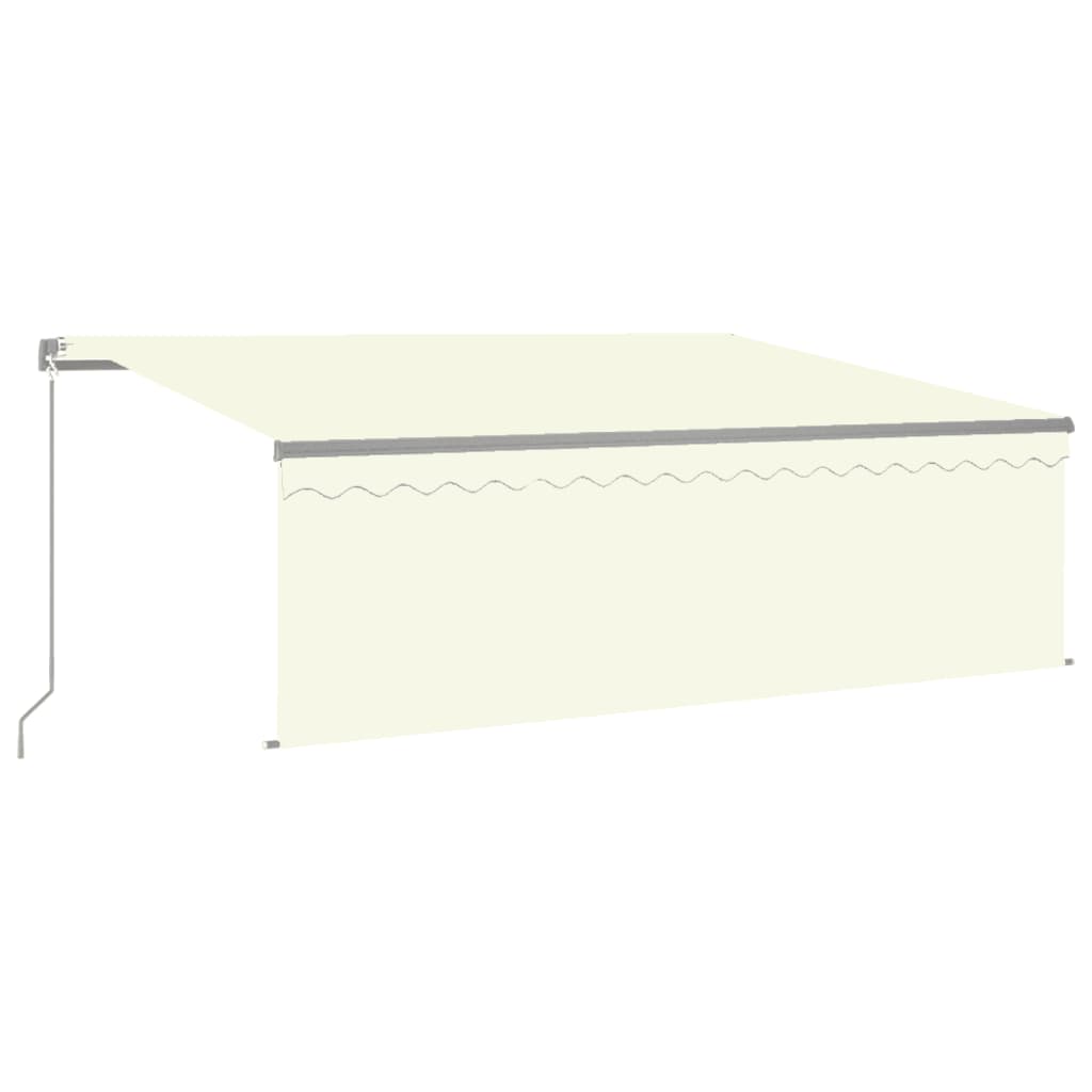 Vidaxl Luifel mit Rollerblind und 4x3 M -Creme manuell ausziehbar