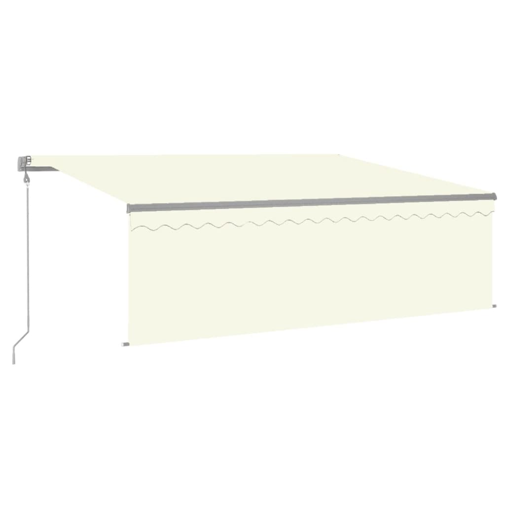 Vidaxl Luifel Automatik mit Rollerblind -LED -Windsensor 4x3 m Creme