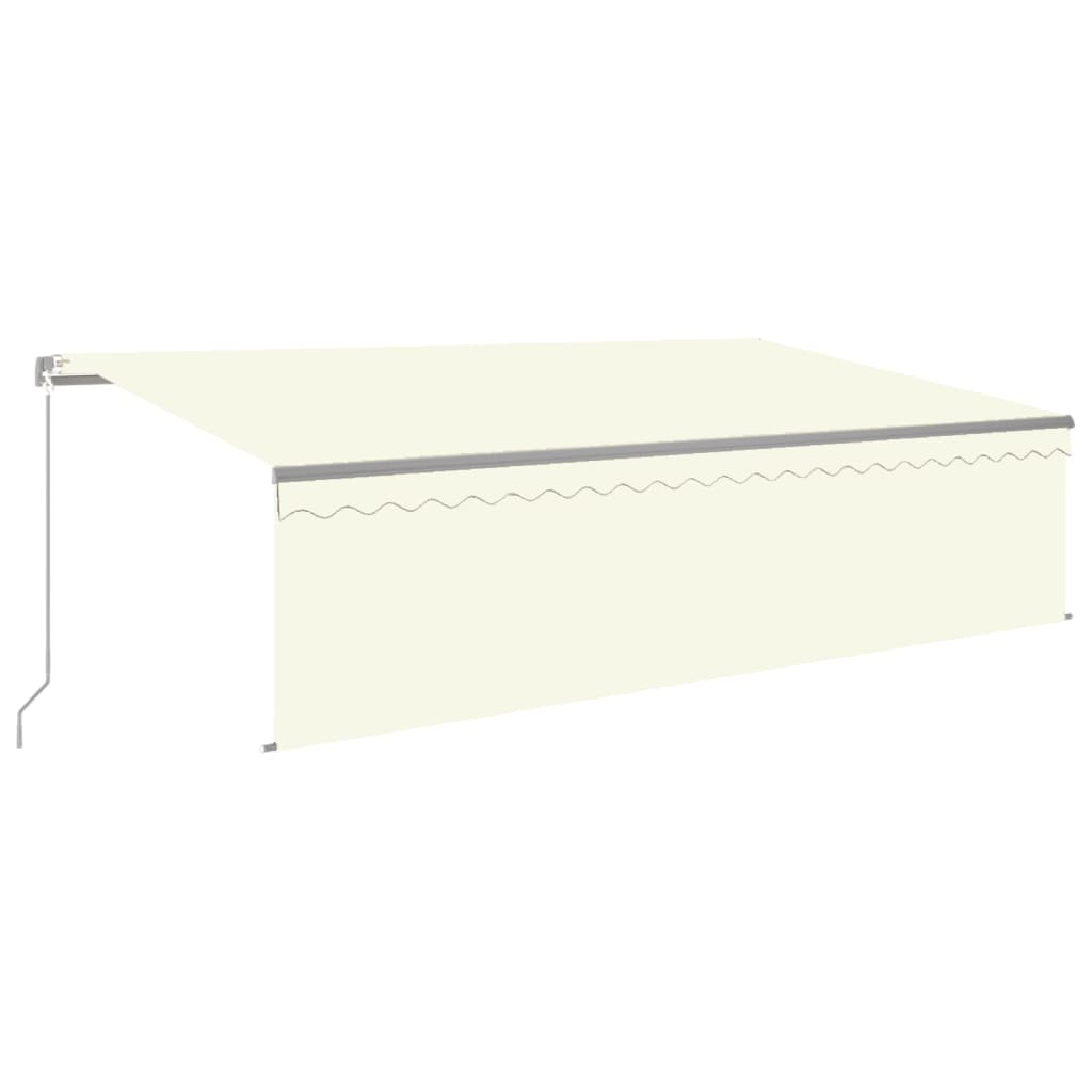Vidaxl luifel mit Roller Blind 5x3 m cremefarbene gelenkt