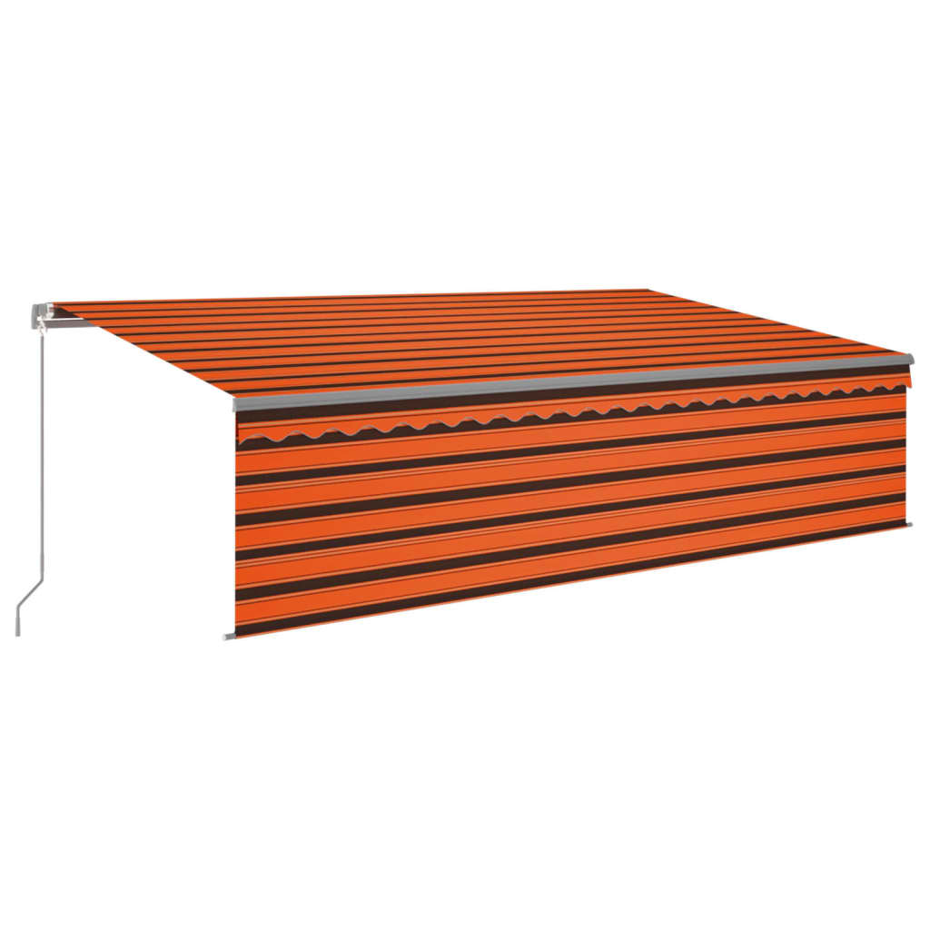 Vidaxl luifel manuell ausziehbar Roller Blind 5x3 M orange und braun