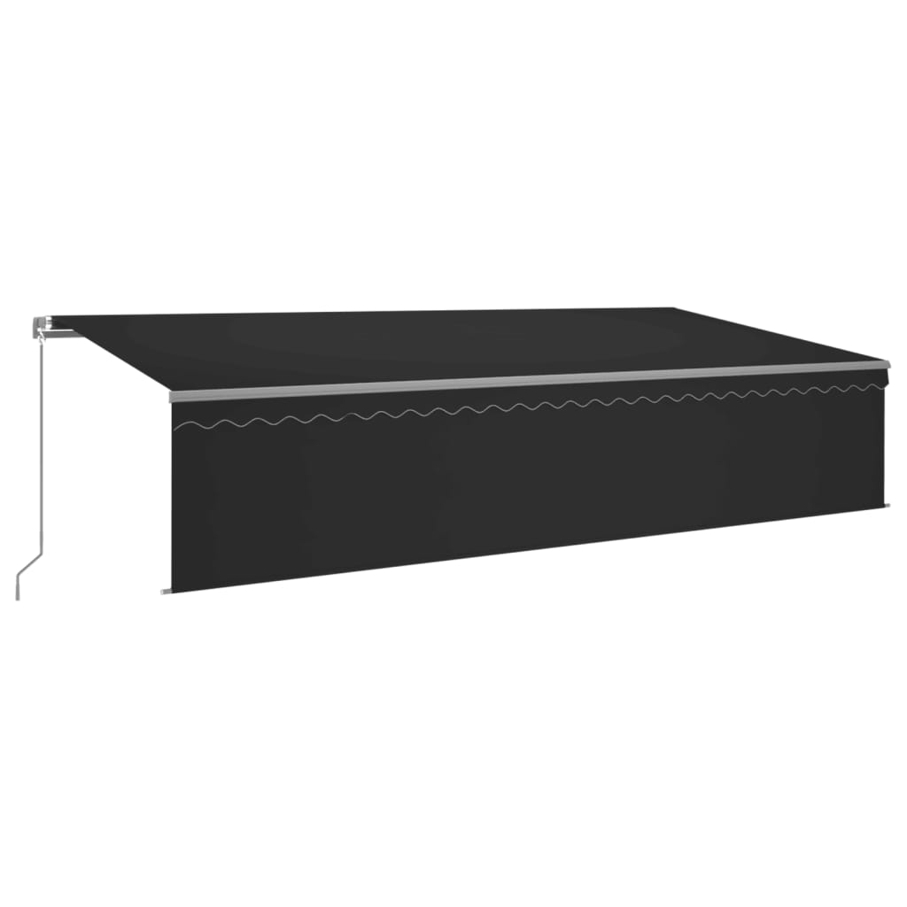 VidaXL Markise manuell ausziehbar mit Rollo LED 6x3 m Anthrazit