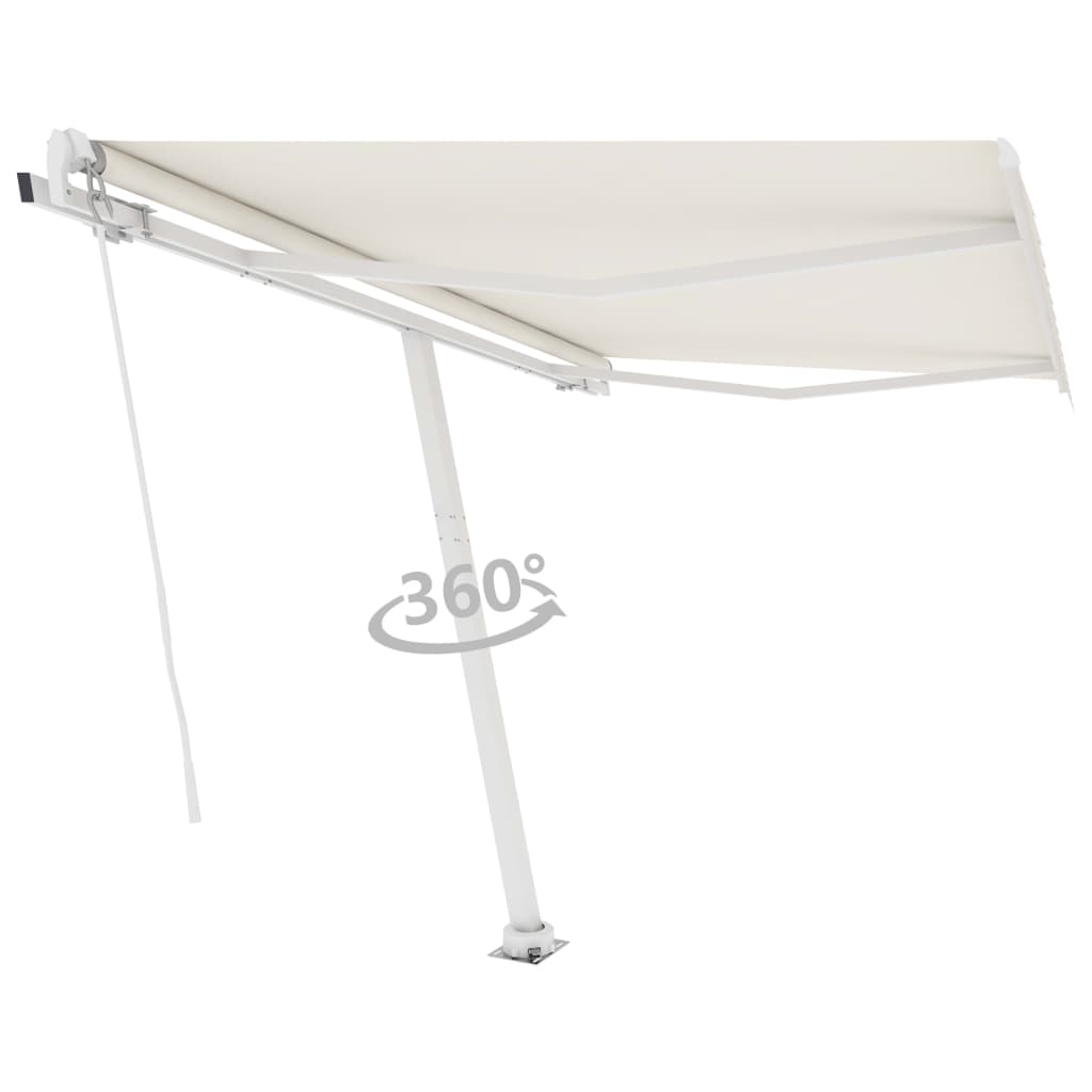 Vidaxl luifel kostenlos -ausstehende automatische 300x250 cm creme -gelenkt