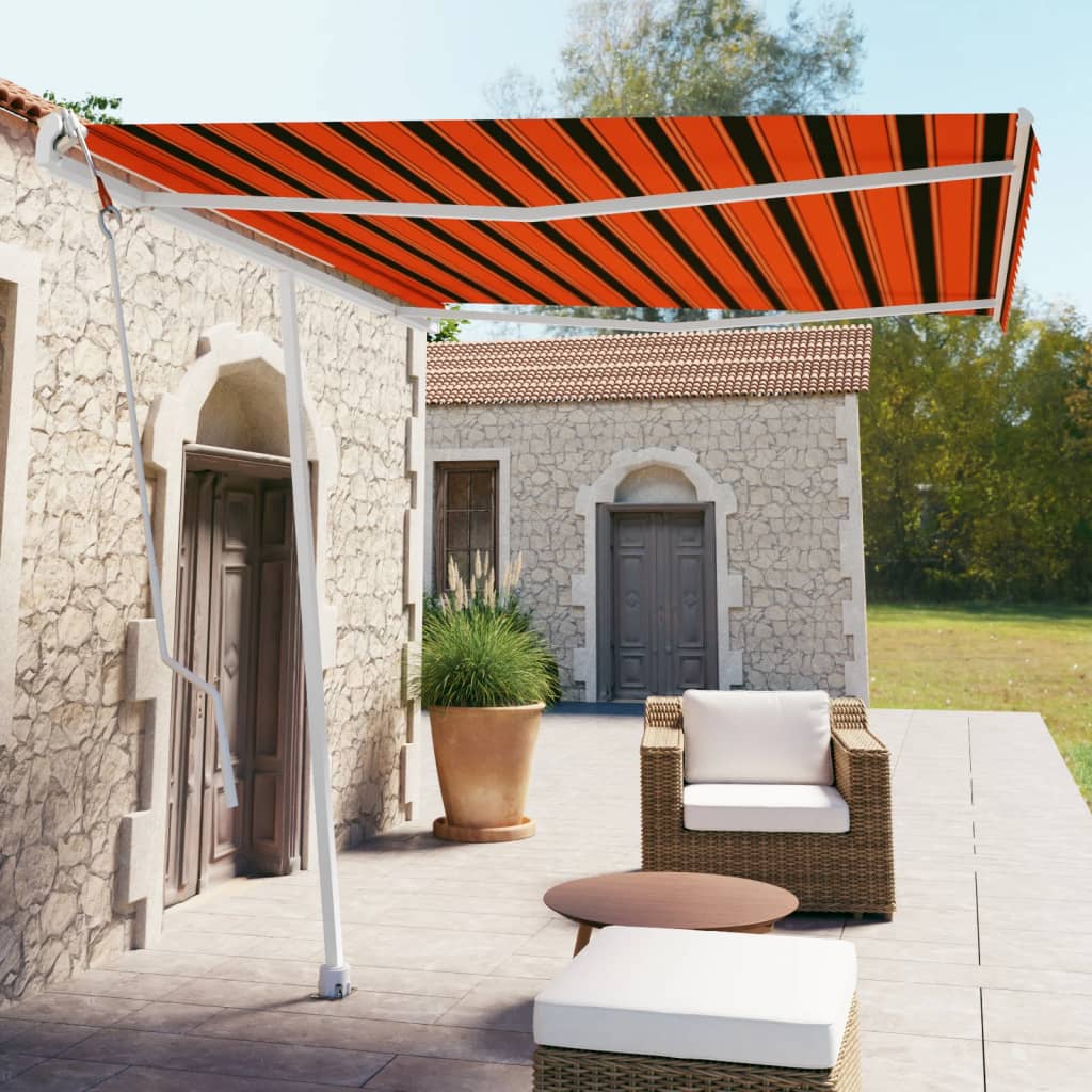 Vidaxl luifel kostenlos -ausstehende automatische 300x250 cm orange und braun