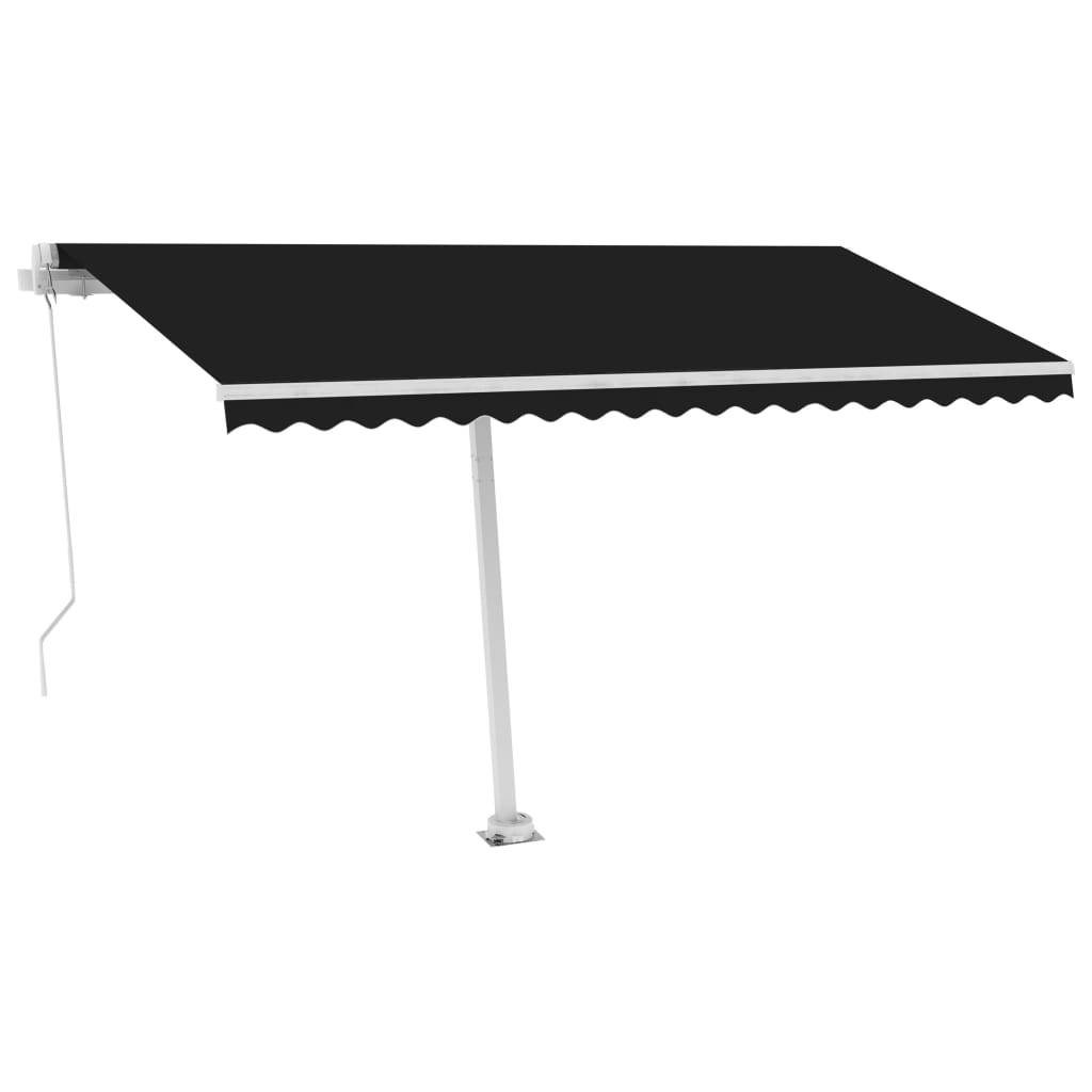 Der vidaxl luifel distanzierte sich manuell 400 x 300 cm Anthrazit