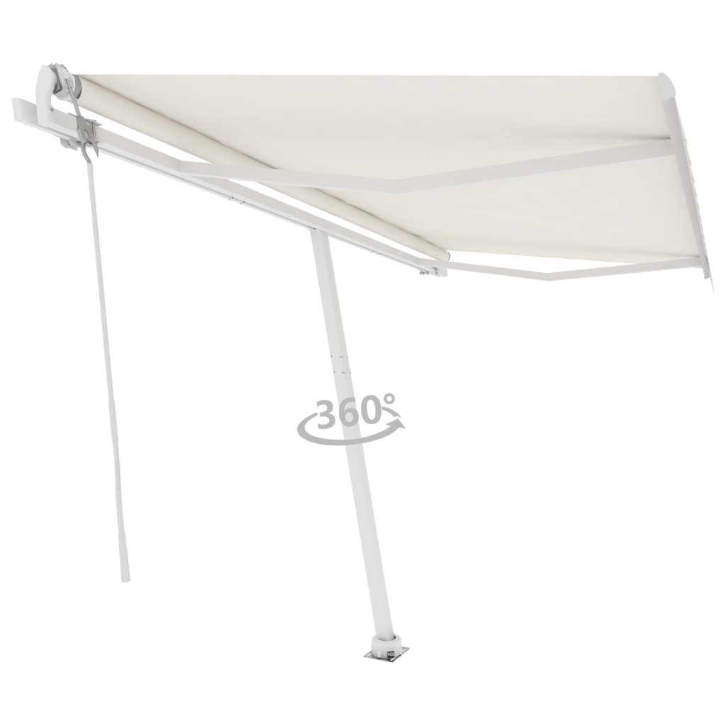 Vidaxl luifel kostenlos -ausstehende automatische 400x300 cm creme -gelenkt