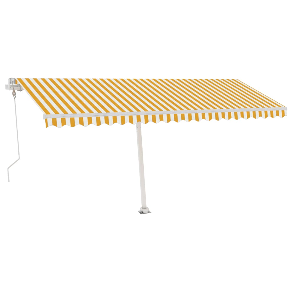 Vidaxl luifel kostenlos -Automatisch 500 x 300 cm gelb und weiß