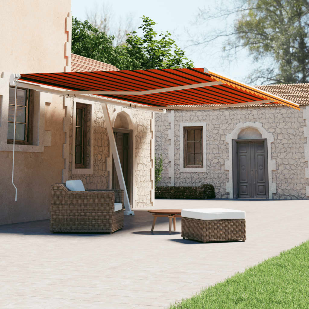 Vidaxl laifel kostenlos -ausstehende automatische 500x300 cm Orange und Braun