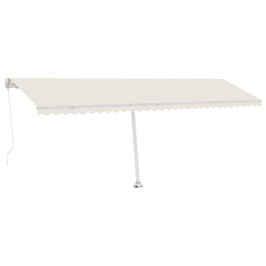 Vidaxl luifel distanziert manuell erstreckt sich 600x300 cm creme -gelöscht