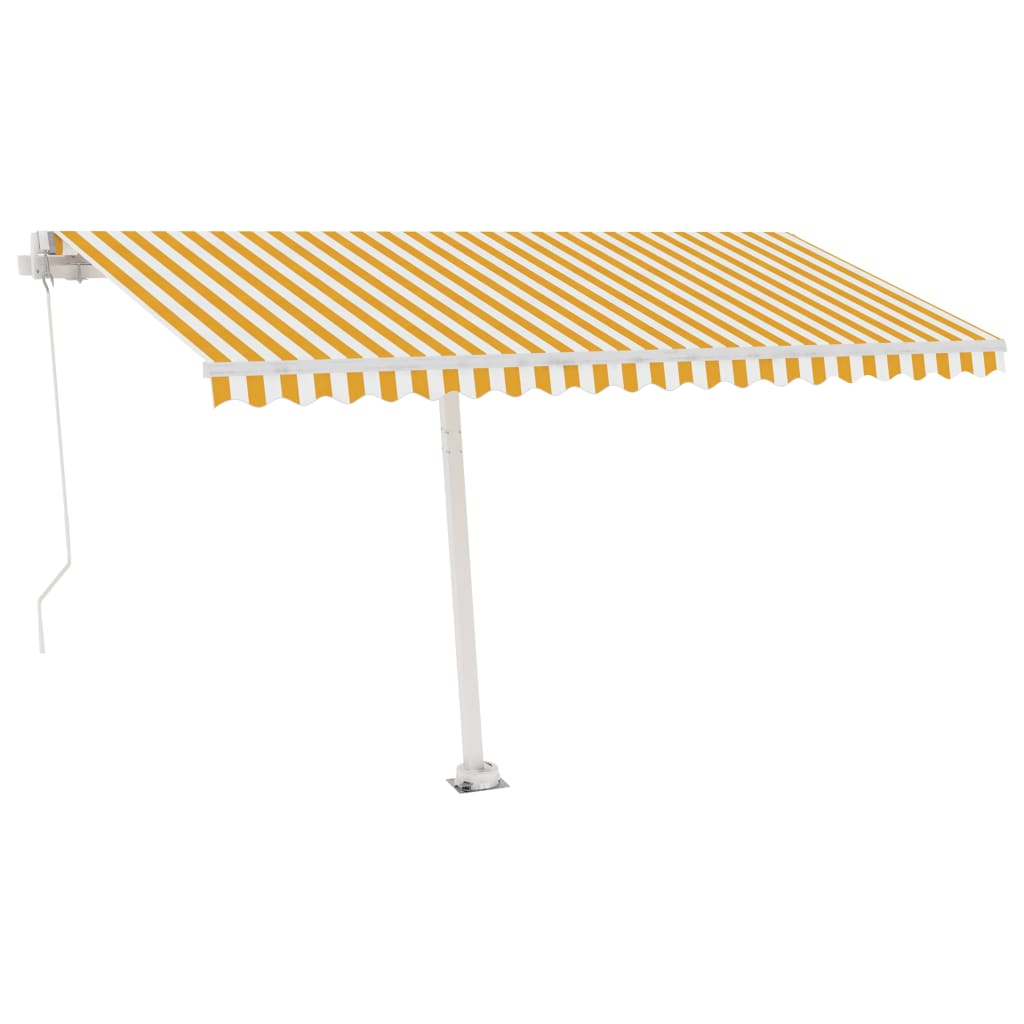 Vidaxl Laifel löschen Sie manuell 400 x 350 cm gelb und weiß