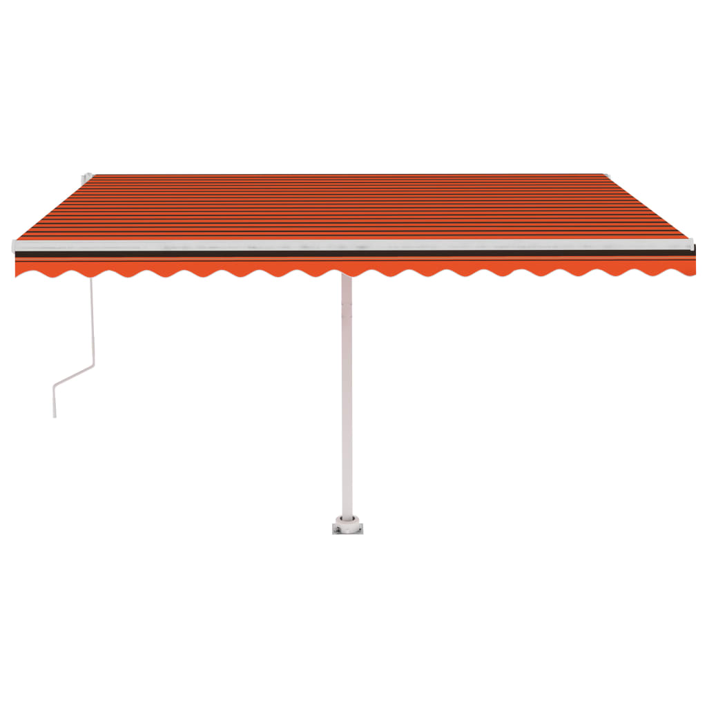 Vidaxl luifel kostenlos -Automatisch 450 x 350 cm Orange und Braun