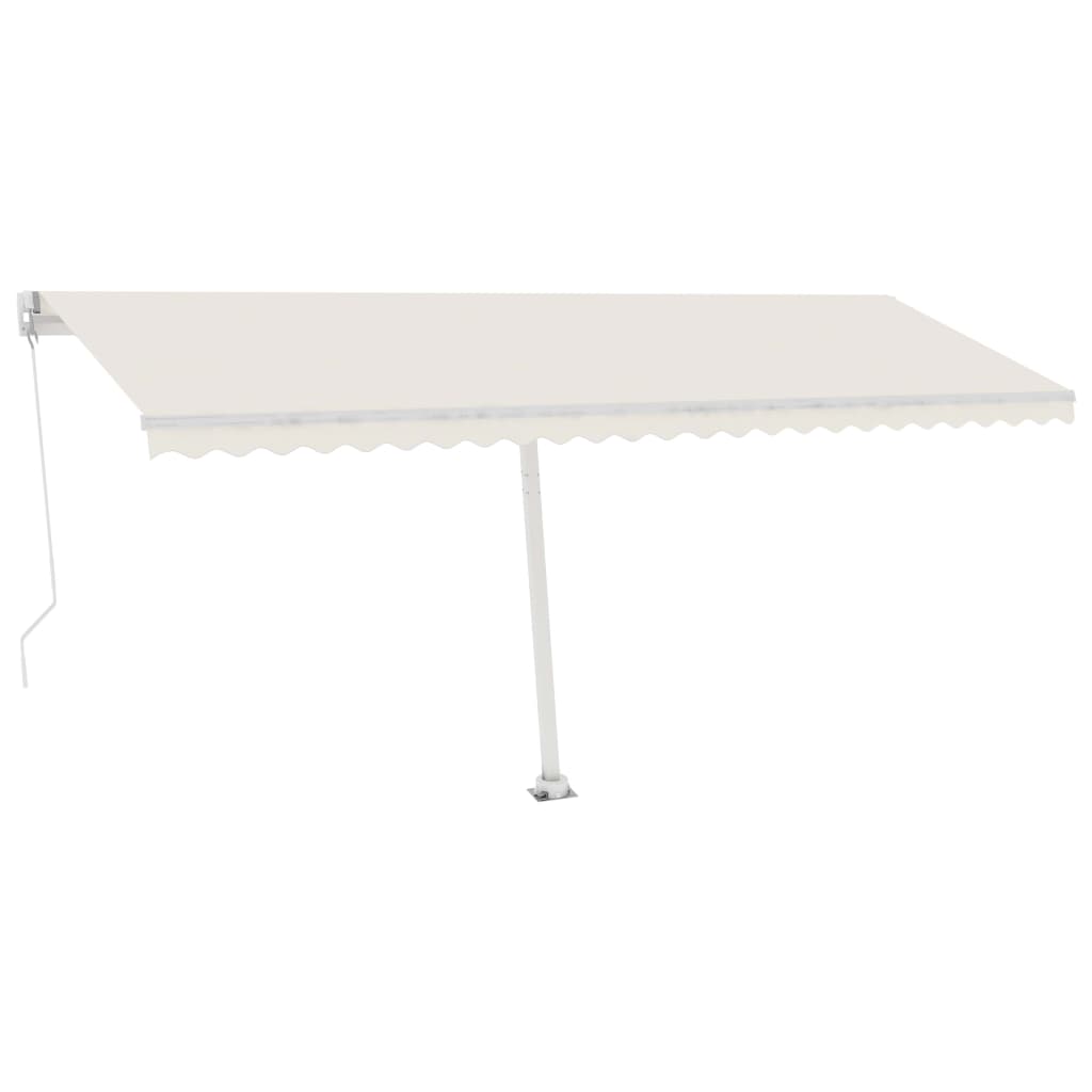 Vidaxl luifel distanziert manuell erstreckt sich 500x350 cm cremefarben.
