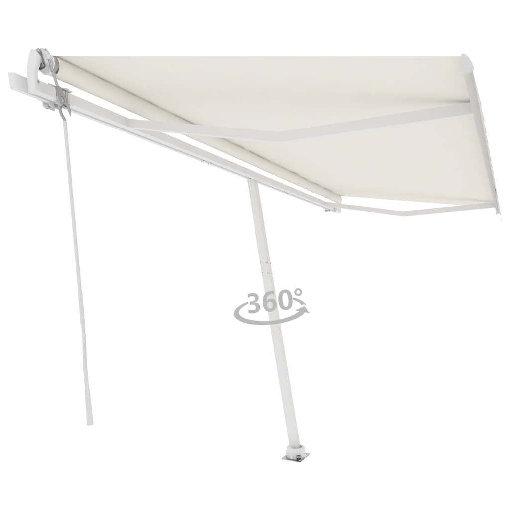 Vidaxl luifel kostenlos -ausstehende automatische 500x350 cm creme -gelenkt