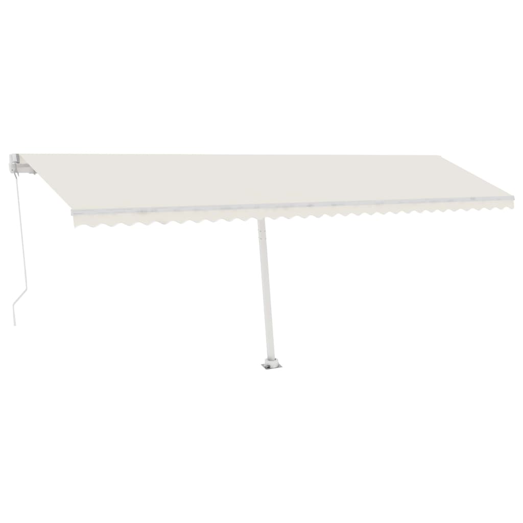 Vidaxl Luifel mit LED 600x350 cm cremefarbener geleitet