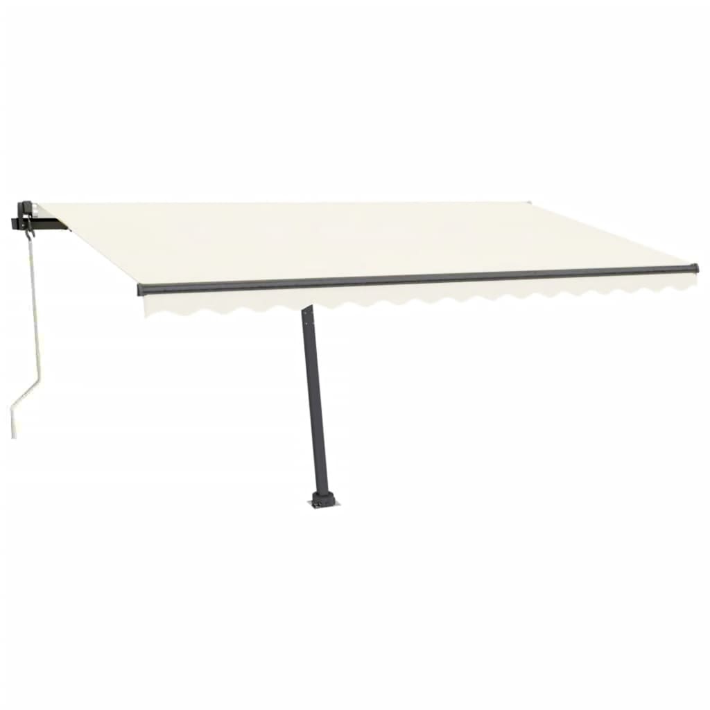 Vidaxl Luifel Automatik mit LED- und Windsensor 450x350 cm Creme Farbe