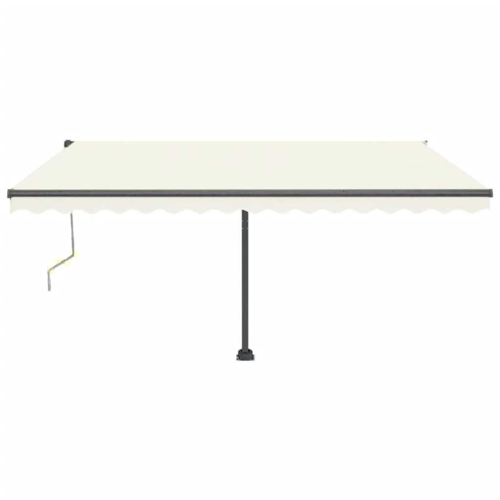 Vidaxl Luifel Automatik mit LED- und Windsensor 450x350 cm Creme Farbe