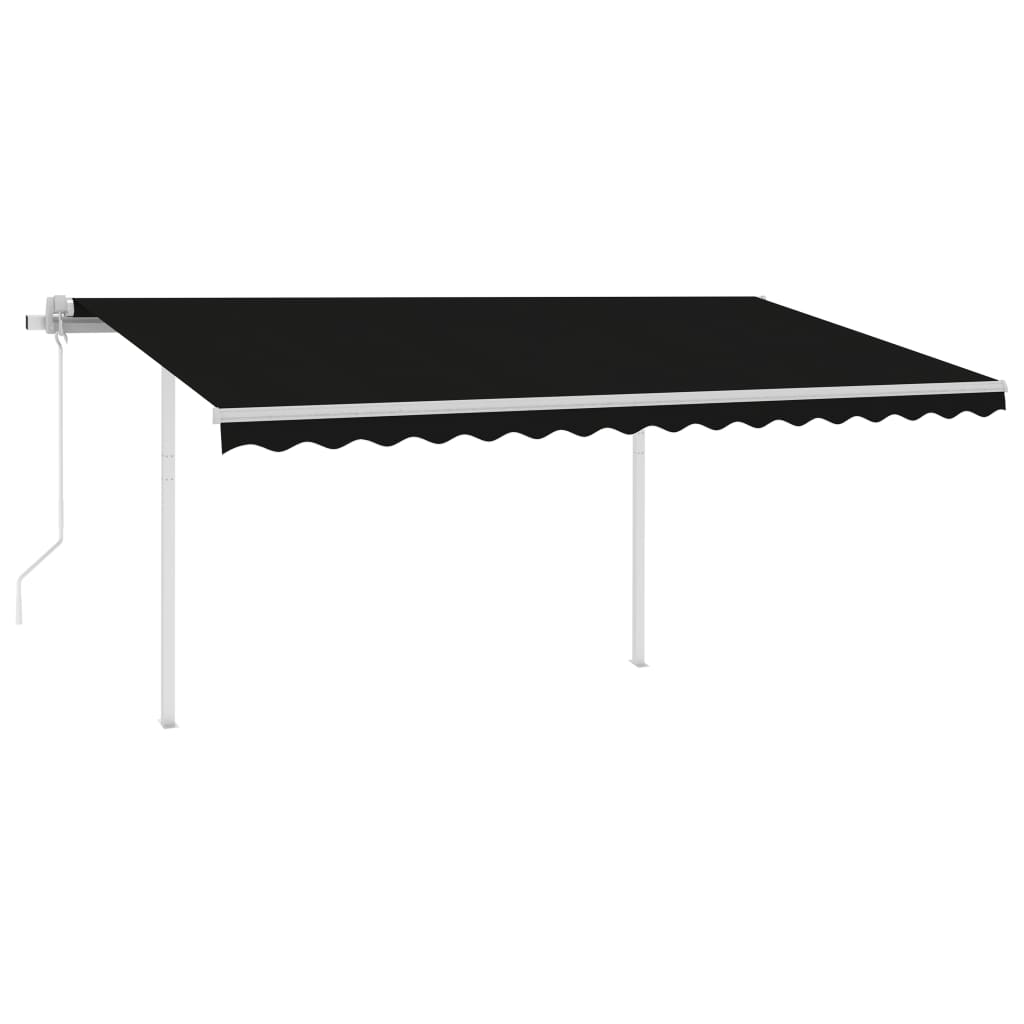 Vidaxl Luifel exponierbar mit Posts 4x3,5 m Anthrazitfarbe