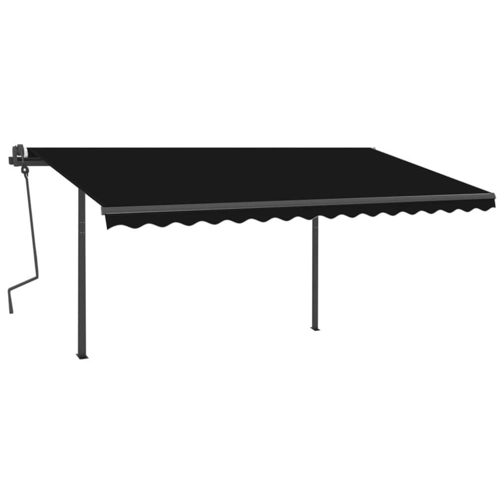VidaXL Manuell ausziehbare Markise mit LED 4x3 m Anthrazit