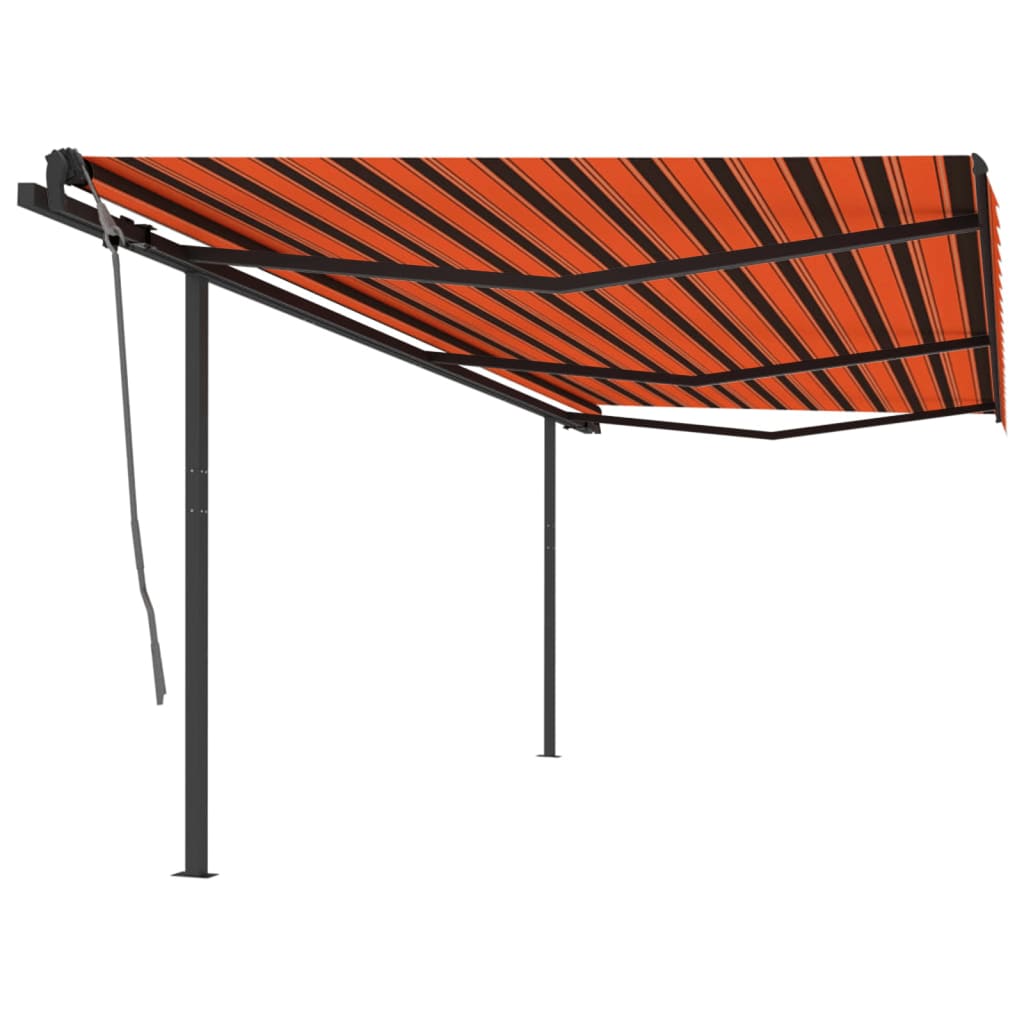 Vidaxl Luifel exponierbar mit Polen 6x3 m orange und braun