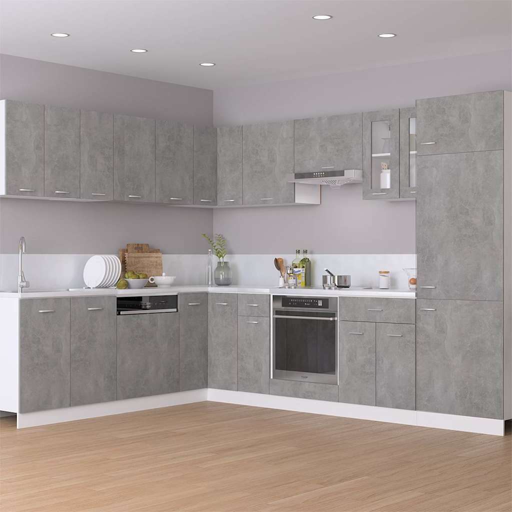 Vidaxl hanghoekkast lyon 57x57x60 cm bewerkt hout betongrijs
