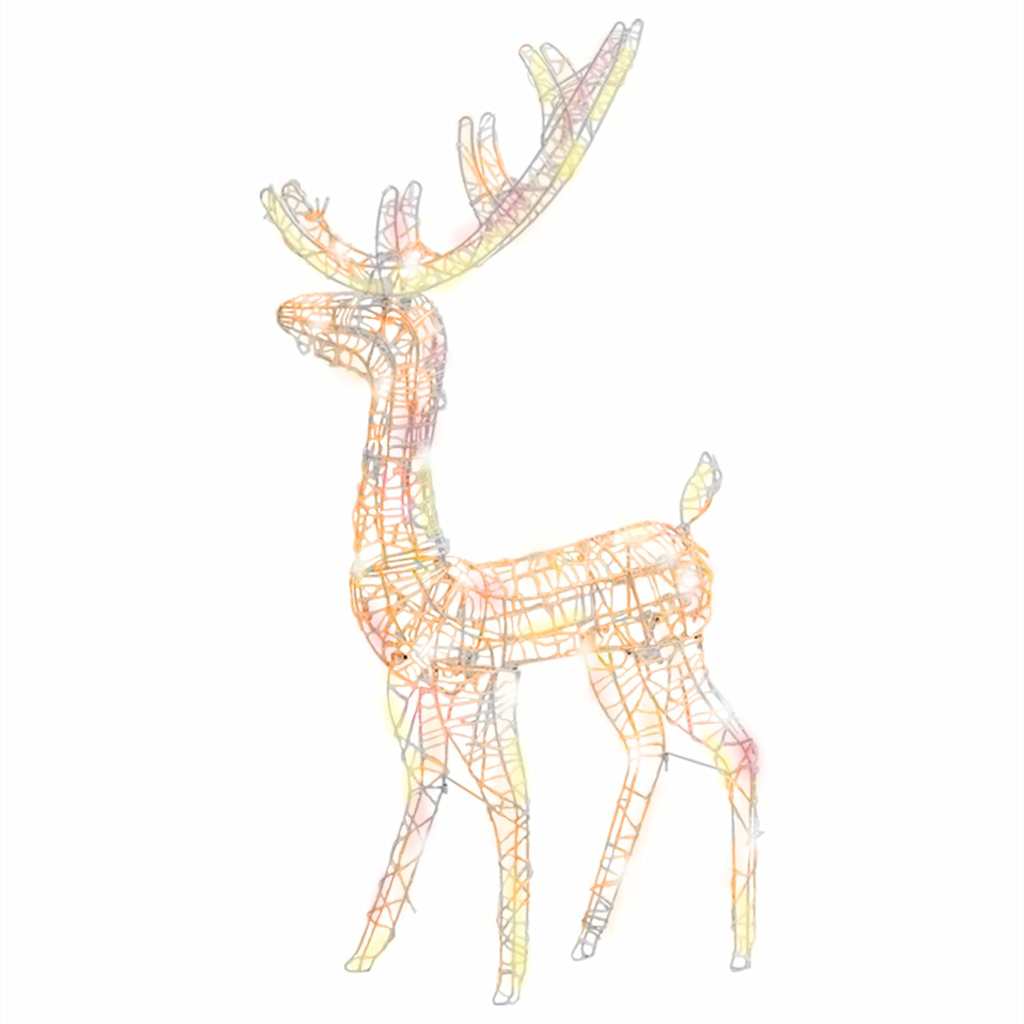 VIDAXL -Weihnachtsdekorationen Rentier 140 LEDs 120 cm Acryl Multi -Colored