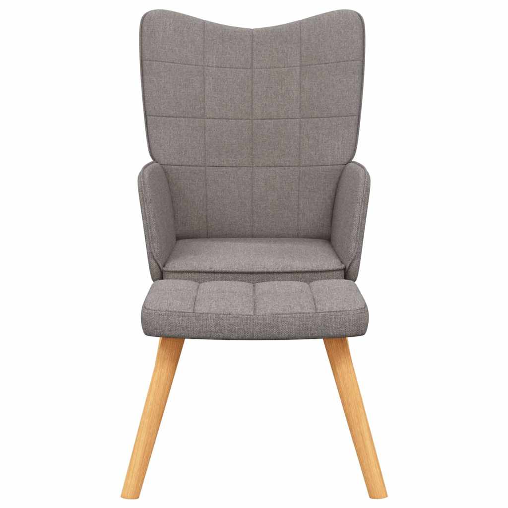 Vidaxl relaxstoel met voetenbank stof taupe