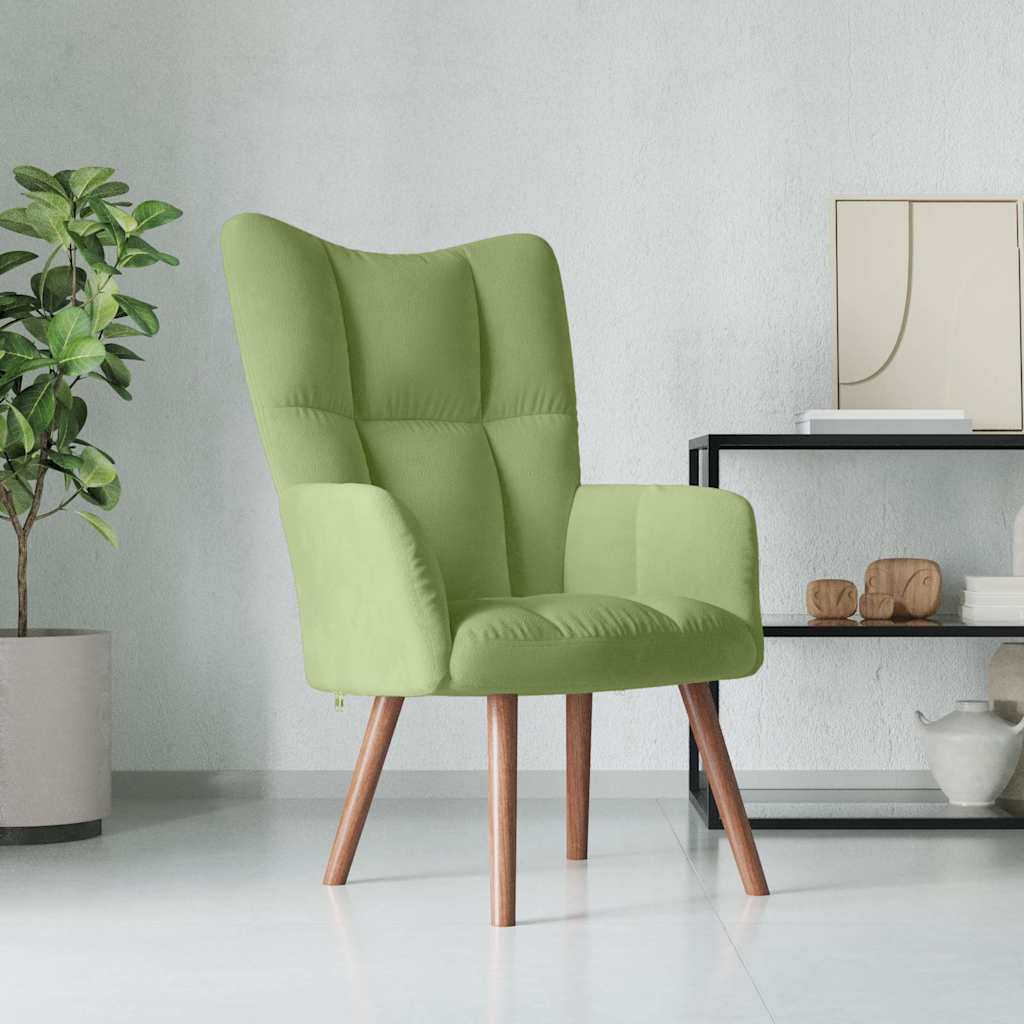 Vidaxl relaxstoel fluweel lichtgroen