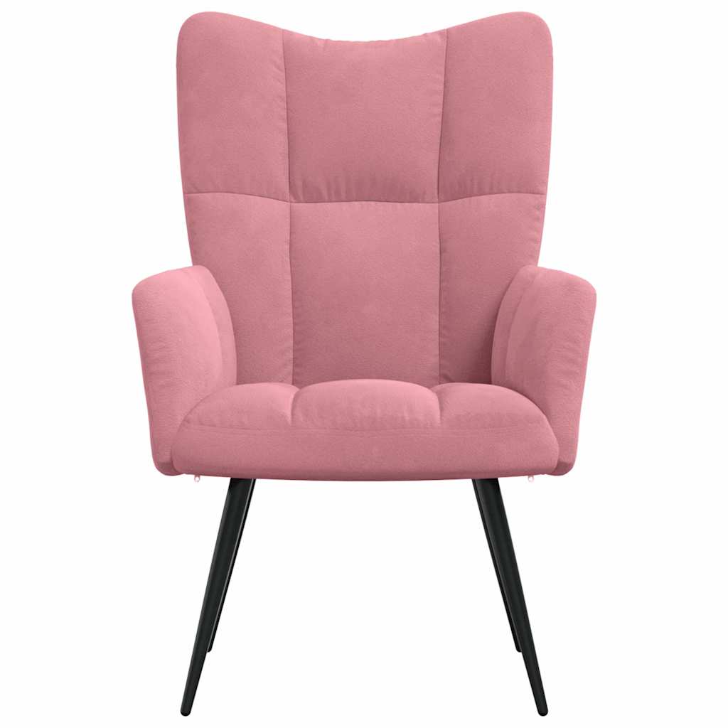 Vidaxl relaxstoel fluweel roze