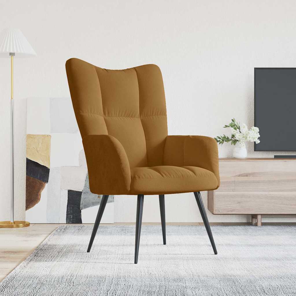 Vidaxl relaxstoel fluweel bruin