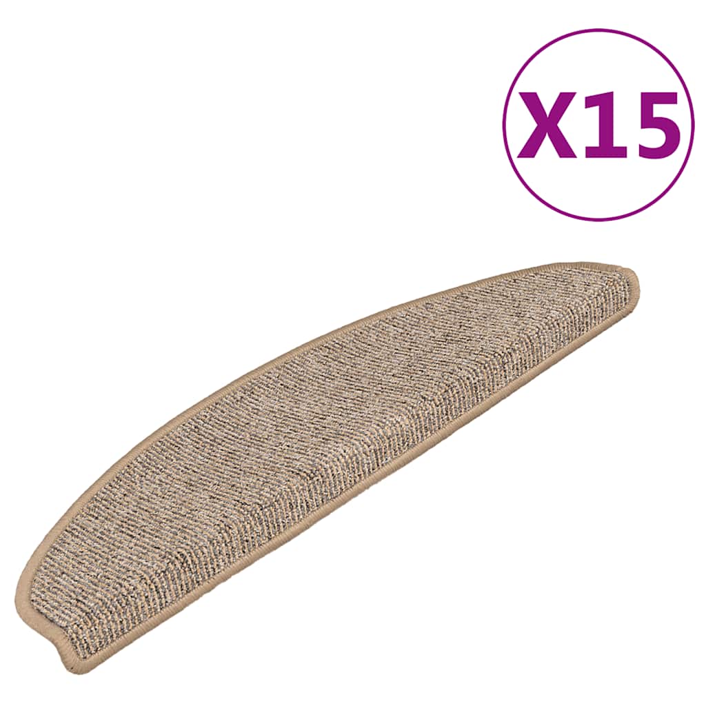 VidaXL Stufenmatten 15 Stück 65x21x4 cm grau und braun