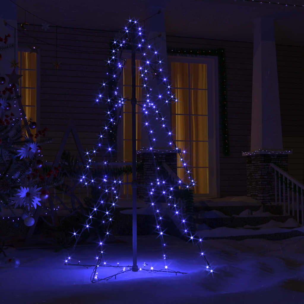 VIDAXL KegelKERSTBOOM 160 LEDs innerhalb und außerhalb von 78x120 cm