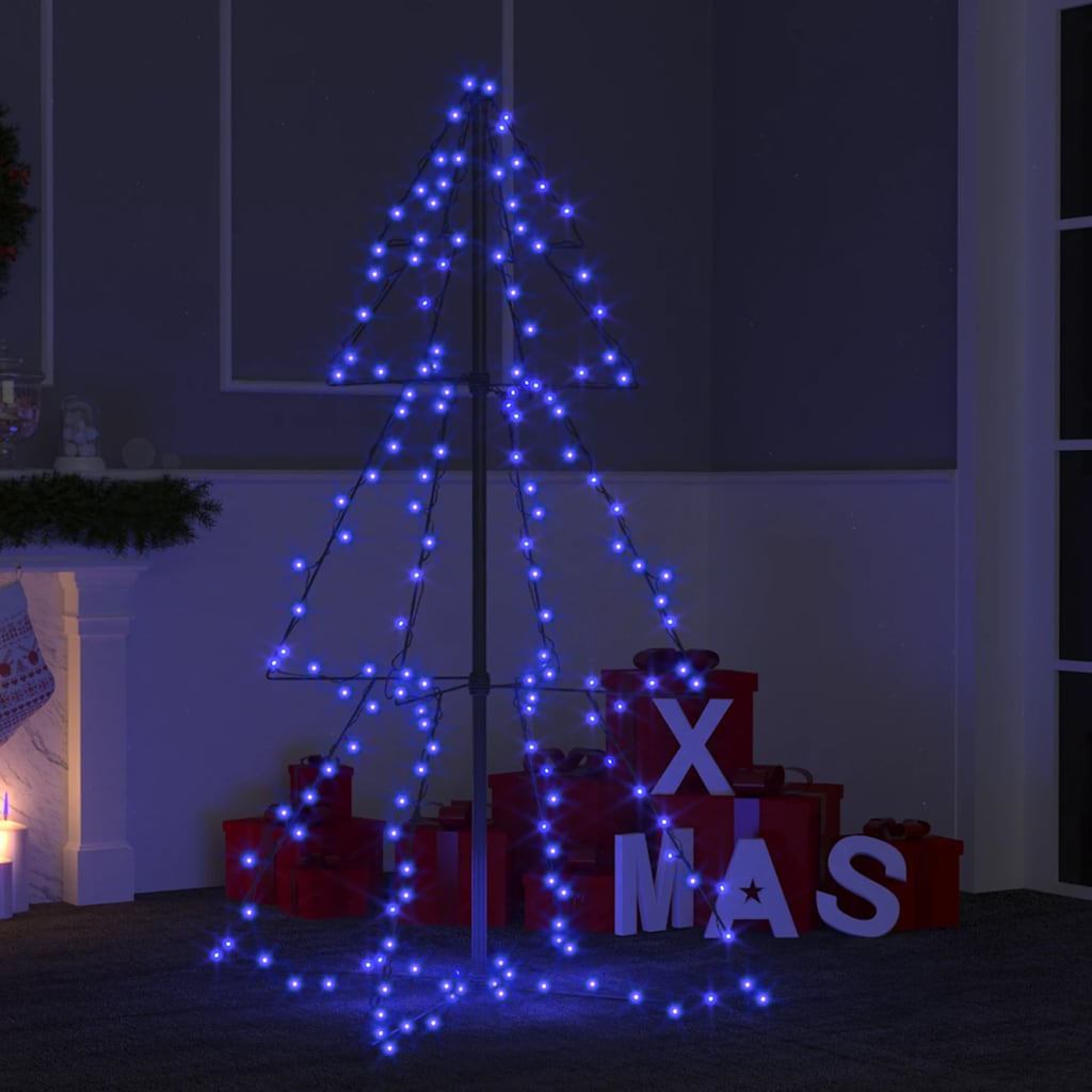 VIDAXL KegelKERSTBOOM 160 LEDs innerhalb und außerhalb von 78x120 cm