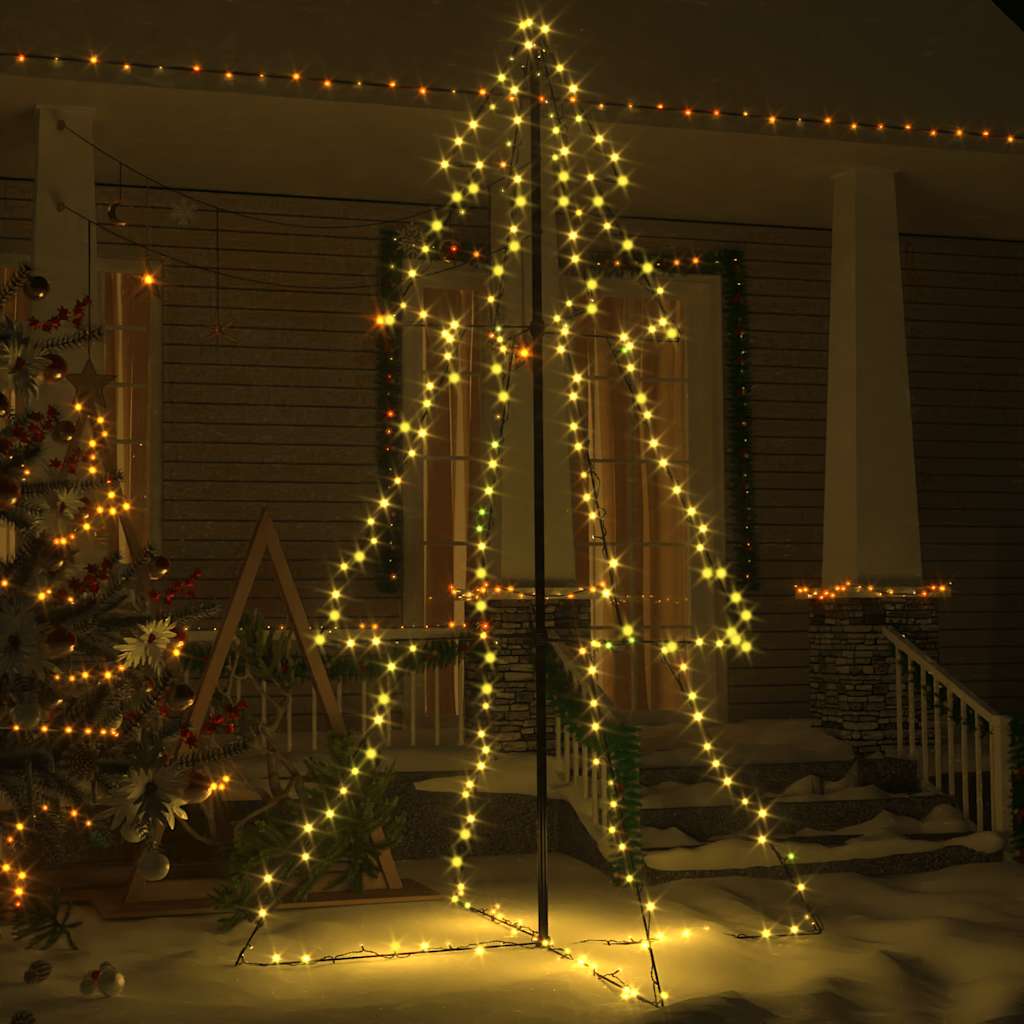 VIDAXL KegelKERSTBOOM 240 LEDs innerhalb und außerhalb von 118x150 cm
