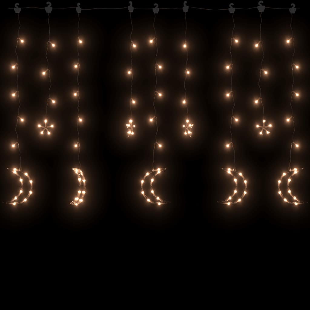 Vidaxx Lichterkette Stern und Mond mit Fernbedienung 345 LEDs warmweiß