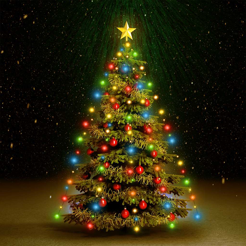 VidaXL Weihnachtsbaumbeleuchtung mit 180 LEDs, mehrfarbiges Netz, 180 cm