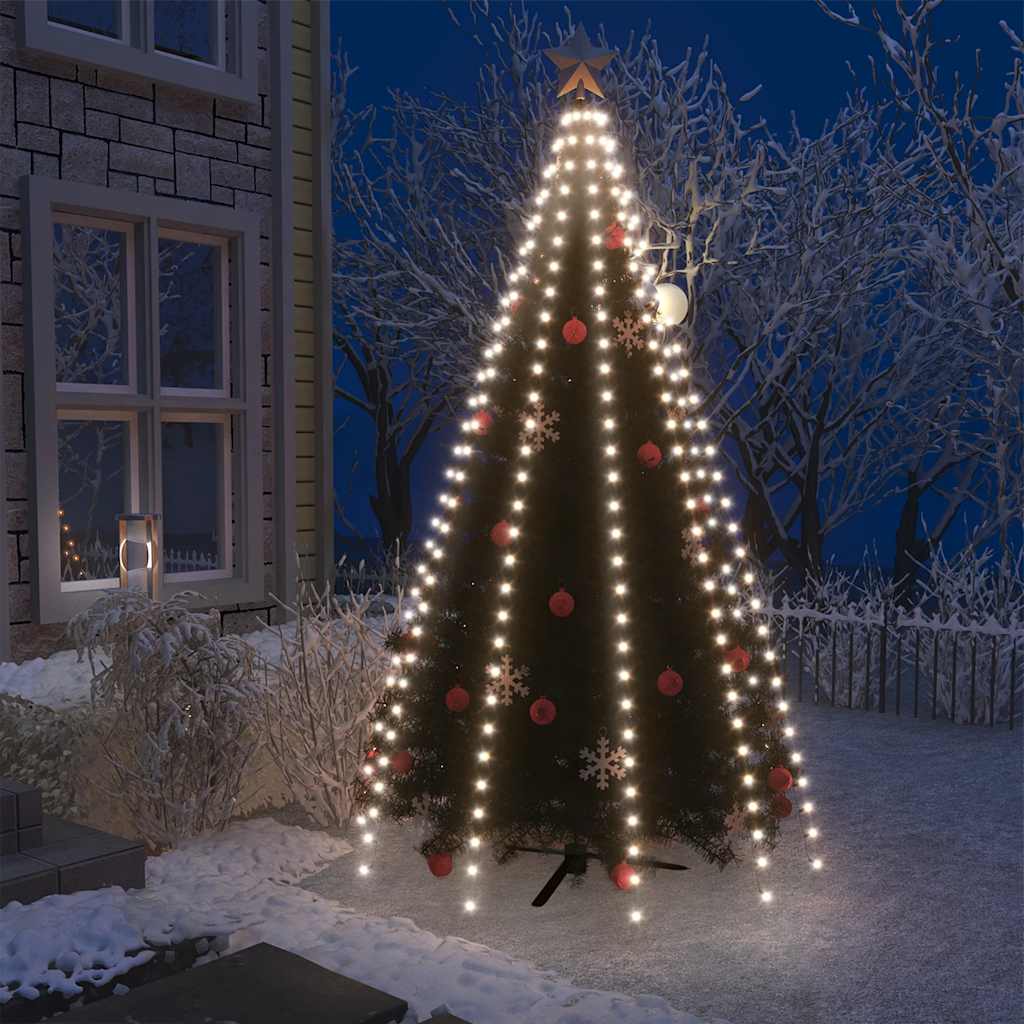 Vidaxl Weihnachtsbaumbeleuchtung mit 250 LEDs kaltes weißes Netz 250 cm