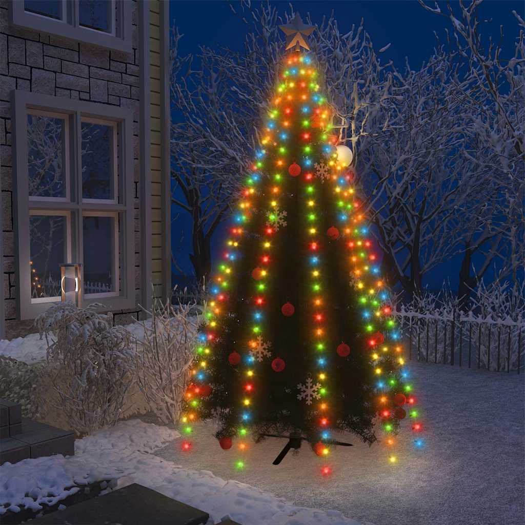 VIDAXL Weihnachtsbaumbeleuchtung mit 300 LEDs Multi -gefärbtes Netz 300 cm