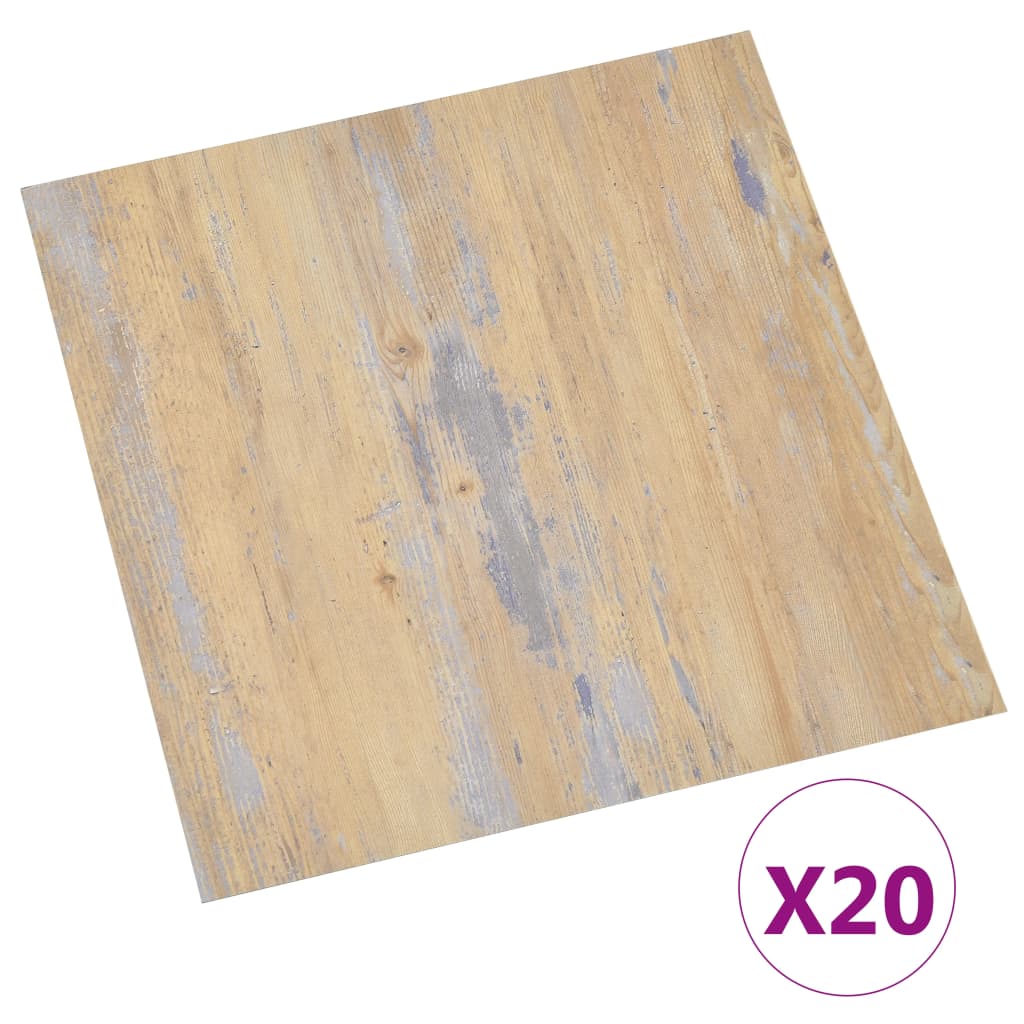 Vidaxl Bodendielen 20 Stück selbstklebend 1,86 m² PVC braun