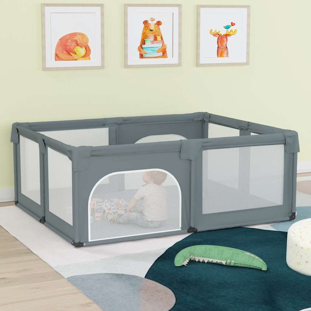 VidaXL Babybox mit 2 Türen Oxford-Stoff hellgrau