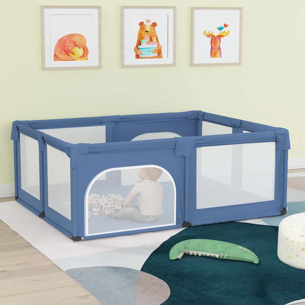 Vidaxl Babybox mit 2 Türen Oxford Stoff hellblau