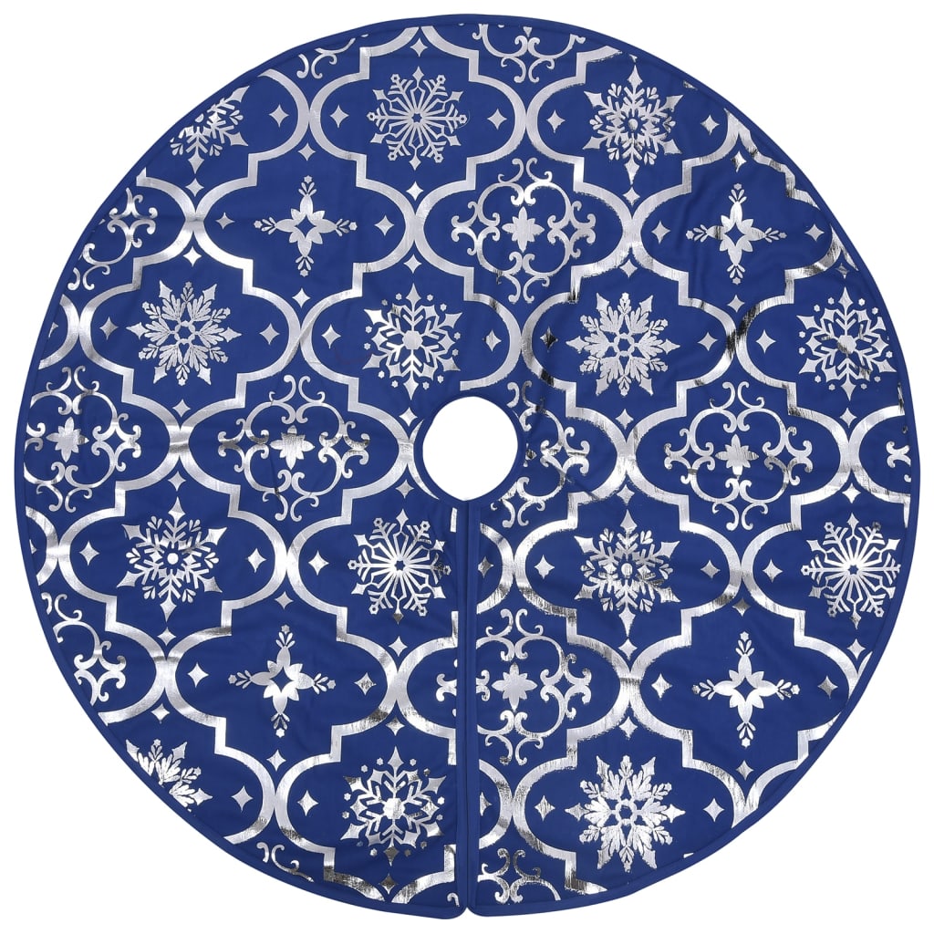 Vidaxl Weihnachtsbaumrock Luxus mit Sock 122 cm Stoff Blau