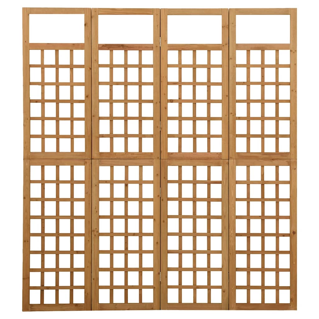 Vidaxl kamerscherm trellis met 4 panelen161x180 cm massief vurenhout