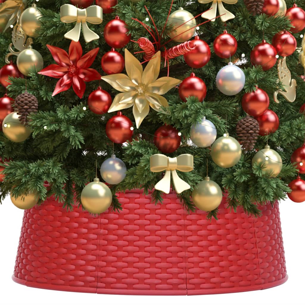 Vidaxl Weihnachtsbaumrock Ø65x19,5 cm rot