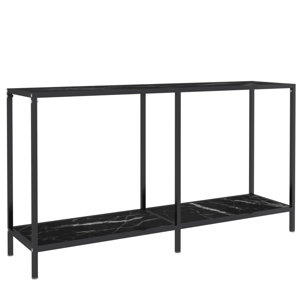 Vidaxl wandtafel 140x35x75,5 cm gehard glas zwart