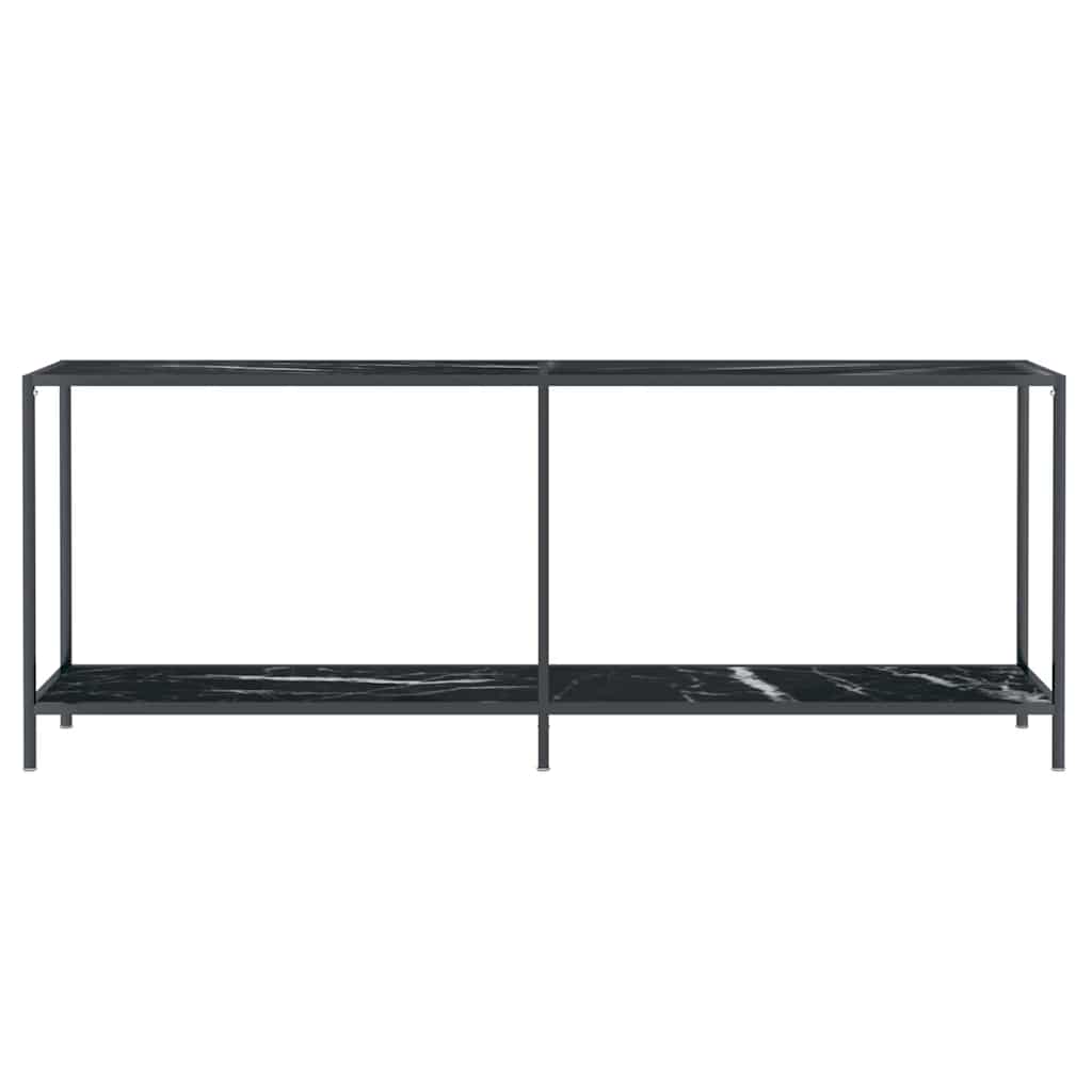 Vidaxl wandtafel 200x35x75,5 cm gehard glas zwart