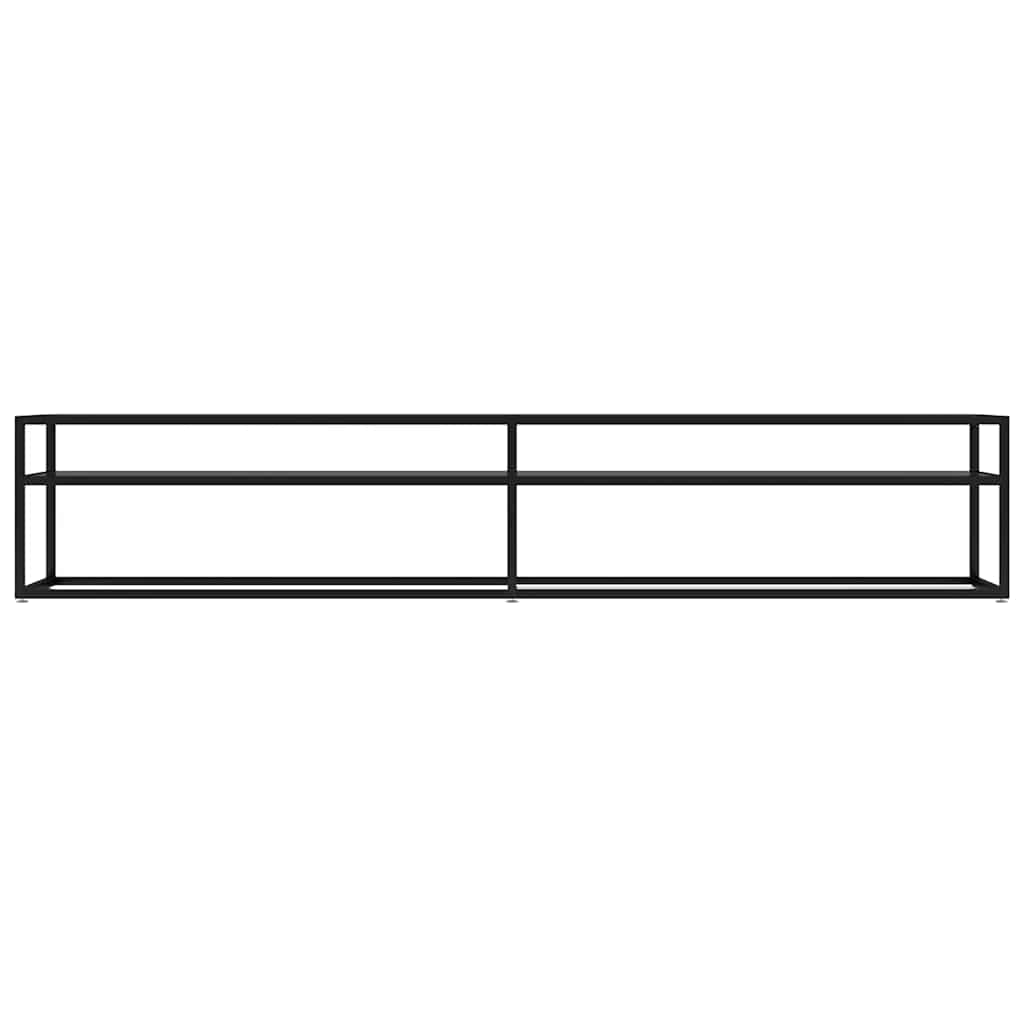 Vidaxl tv-meubel 220x40x40,5 cm gehard glas zwart