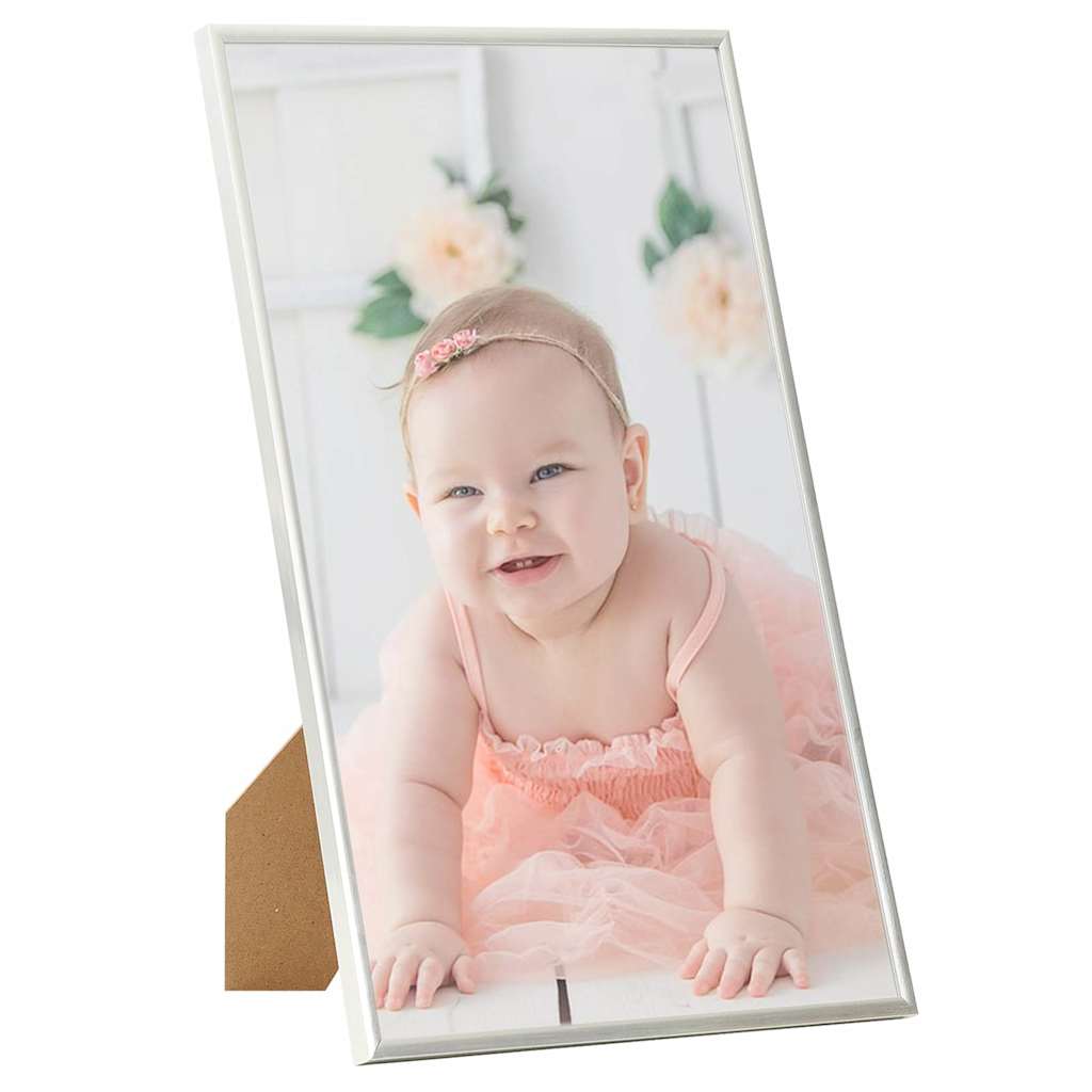 VIDAXL -Fotorahmen 5 PCs für Tabelle 13x18cm MDF Silberfarbe