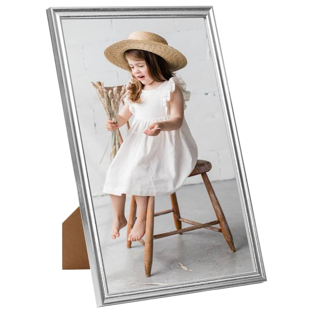 Vidaxl -Fotorahmen 3 PCs für Tabelle 13x18cm MDF Silberfarbe
